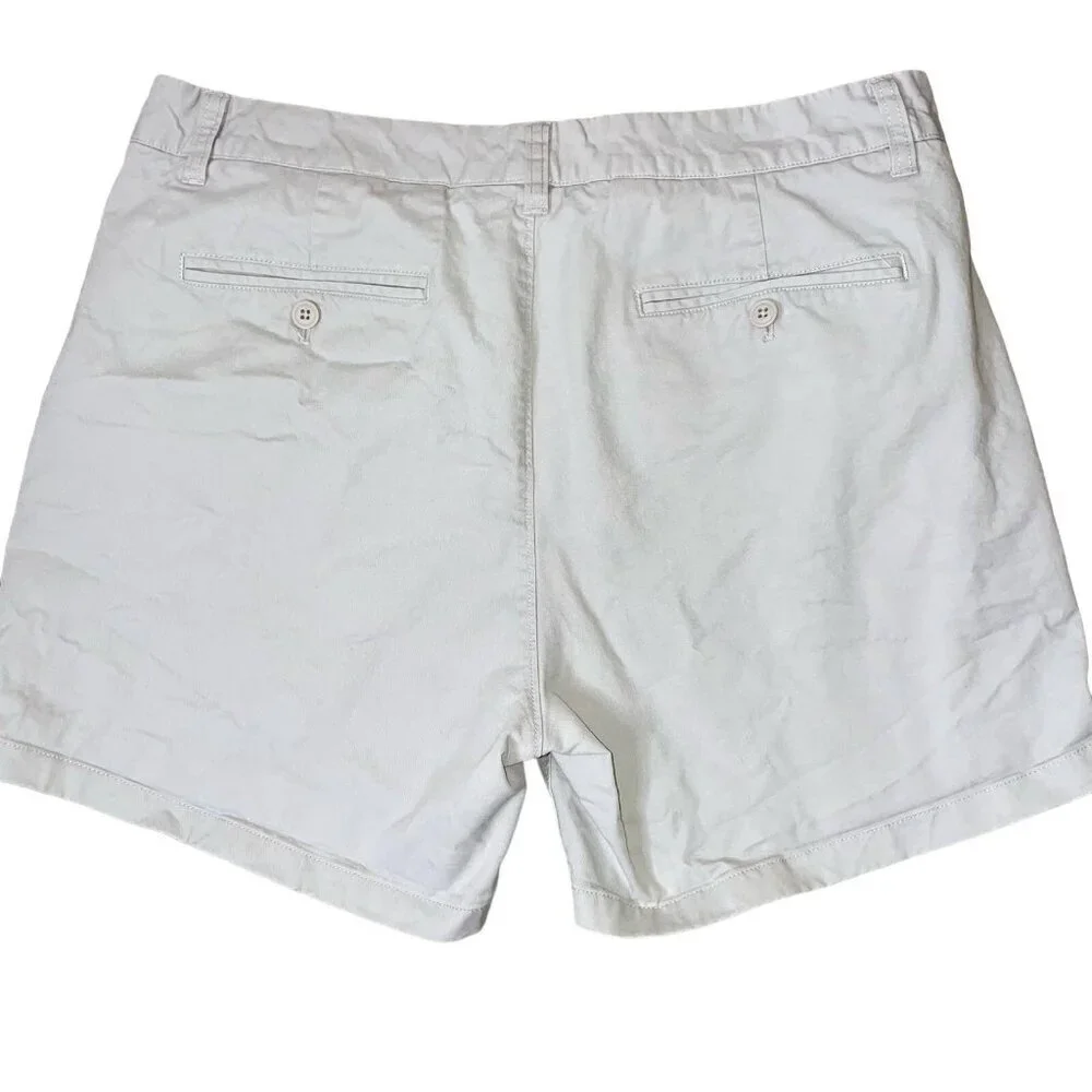 Bonobos shorts tan/khaki mid-rise cotton blend safari pockets SZ 35